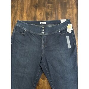 Lane Bryant Jeans 24 Dark Blue Flex Magic Waistband Signature Fit High Rise